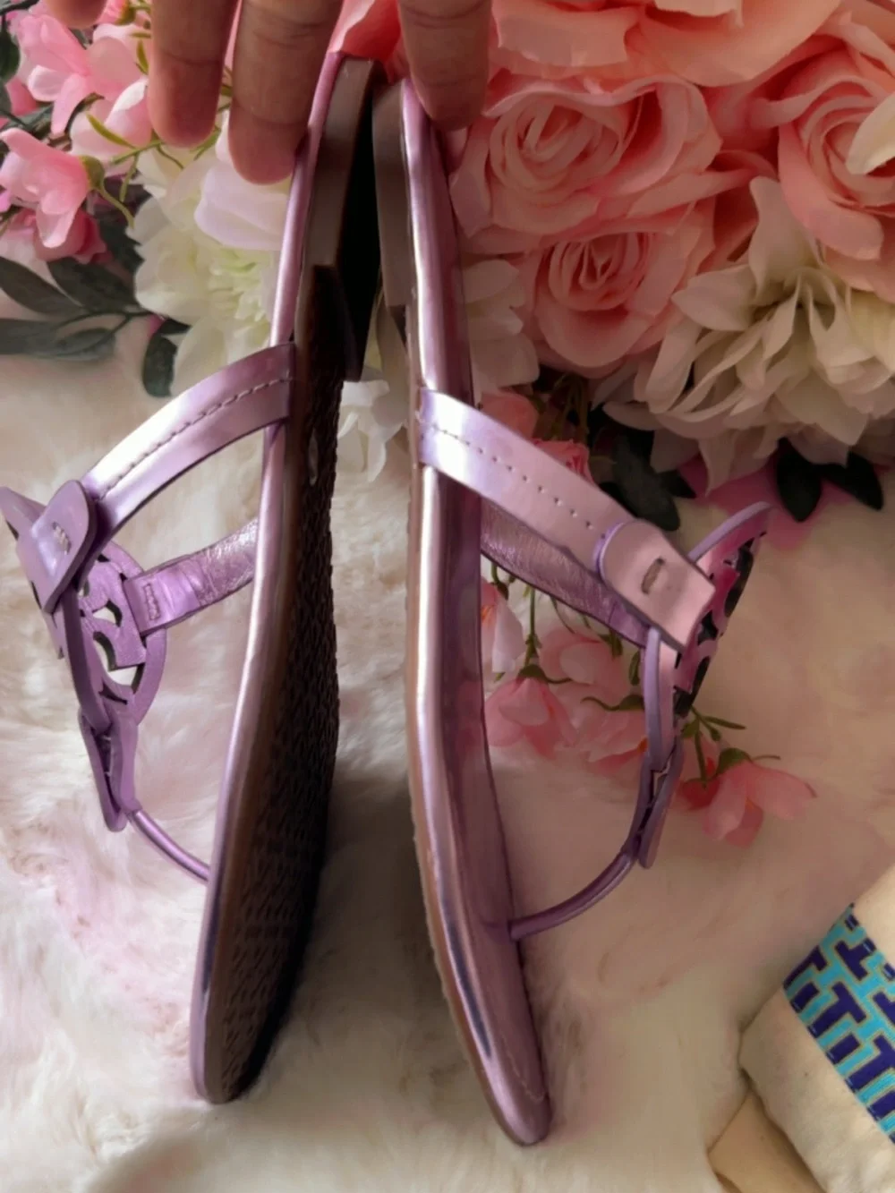 Tory Burch Women’s Pink Metallic Miller Sandals